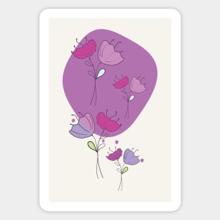 Abstract Flowers Sticker